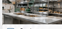 Stainless steel counters and bar counters