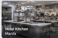 Hotel kitchen stainless steel installation