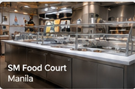 SM food court stainless steel counters